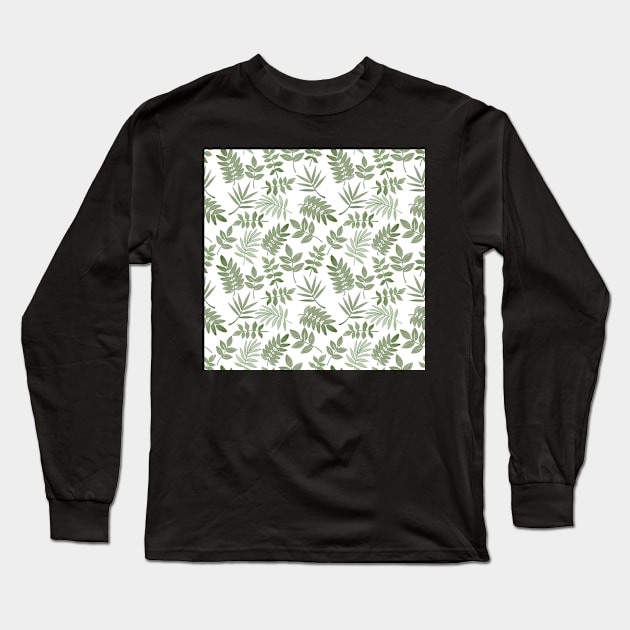 Patterns Leaf Long Sleeve T-Shirt by Hastag Pos